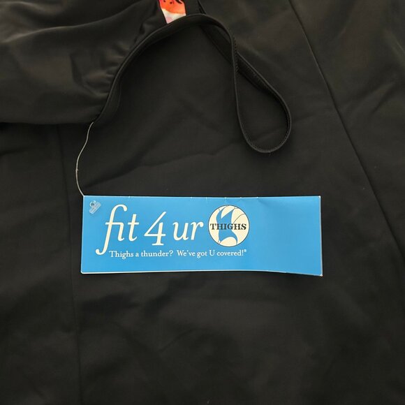 fit 4 ur Thighs Swimwear One Piece Women's Swimsuit Black/Floral Print Size 12 - Picture 5 of 8